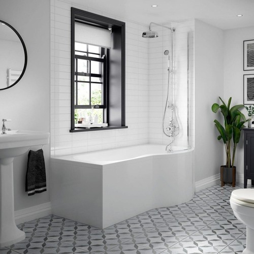 Modern shaped shower - modern,