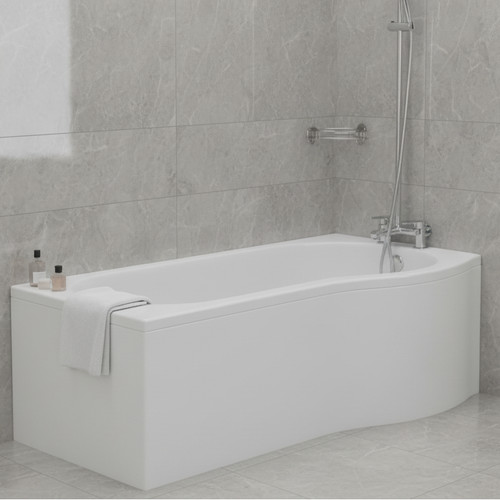 Shaped shower bath - shower, lh/rh