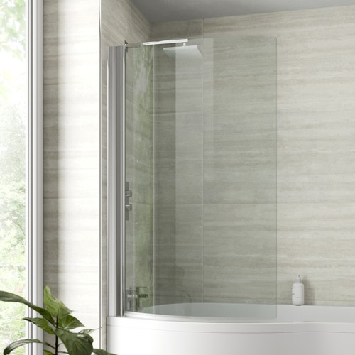 Curved bath shower - curved,