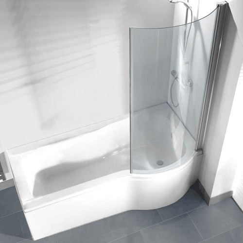 Shape curved shower bath - shape,