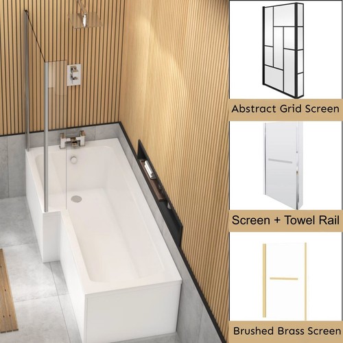 Shaped bathtub with shower - bathtub,
